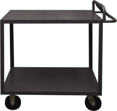 Durham - 3,600 Lb Capacity, 30" Wide x 60" Long x 30" High Service Cart - 2 Shelf, Steel, 2 Rigid/2 Swivel Casters - Eagle Tool & Supply