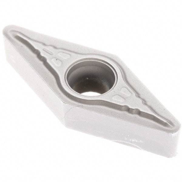 Seco - VBMT21.51 F1 Grade TP3501 Carbide Turning Insert - TiCN/Al2O3 Finish, 35° Diamond, 1/4" Inscr Circle, 3/32" Thick, 1/64" Corner Radius - Eagle Tool & Supply