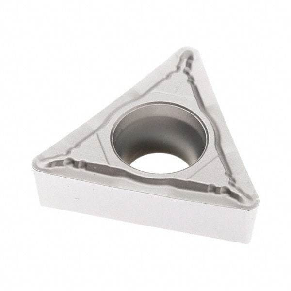 Seco - TCMT32.52 F1 Grade TP3501 Carbide Turning Insert - TiCN/Al2O3 Finish, 60° Triangle, 3/8" Inscr Circle, 5/32" Thick, 1/32" Corner Radius - Eagle Tool & Supply