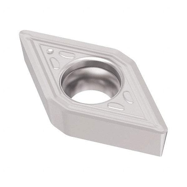 Seco - DCMT32.52 M3 Grade TP3501 Carbide Turning Insert - TiCN/Al2O3 Finish, 55° Diamond, 3/8" Inscr Circle, 5/32" Thick, 1/32" Corner Radius - Eagle Tool & Supply