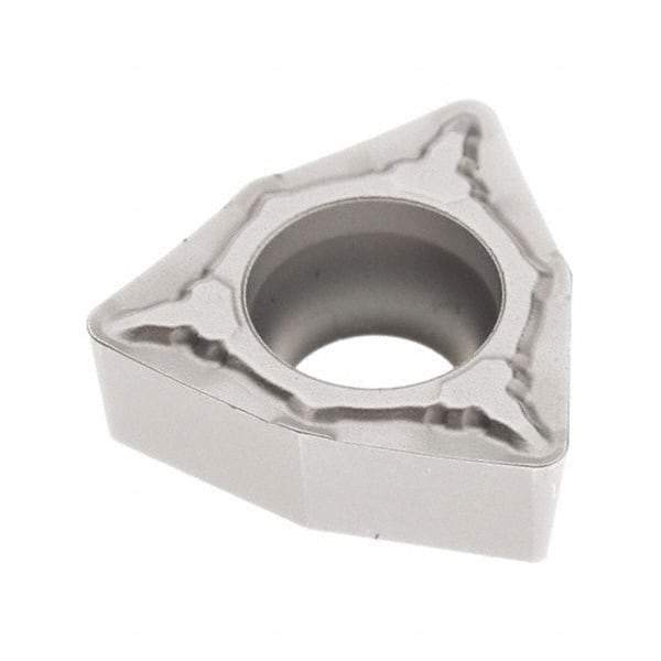 Seco - WCMT32.52 F1 Grade TP3501 Carbide Turning Insert - TiCN/Al2O3 Finish, 80° Trigon, 3/8" Inscr Circle, 5/32" Thick, 1/32" Corner Radius - Eagle Tool & Supply