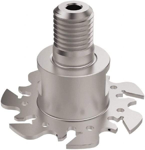 Seco - Modular Connection Connection, 0.0886 to 0.0984" Cutting Width, 0.6181" Depth of Cut, 63mm Cutter Diam, 7 Tooth Indexable Slotting Cutter - R335.10 Toolholder, 150.10 Insert, Right Hand Cutting Direction - Eagle Tool & Supply