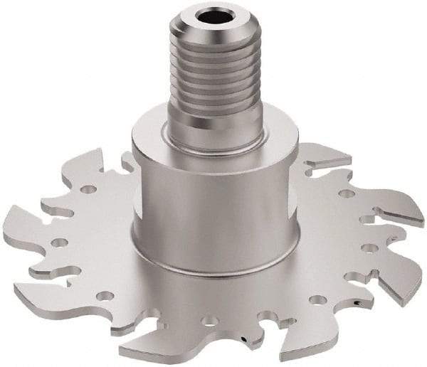Seco - Modular Connection Connection, 0.0886 to 0.0984" Cutting Width, 0.9488" Depth of Cut, 80mm Cutter Diam, 9 Tooth Indexable Slotting Cutter - R335.10 Toolholder, 150.10 Insert, Right Hand Cutting Direction - Eagle Tool & Supply