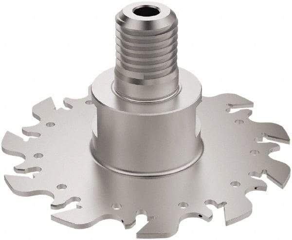 Seco - Modular Connection Connection, 0.0886 to 0.0984" Cutting Width, 1.1969" Depth of Cut, 100mm Cutter Diam, 11 Tooth Indexable Slotting Cutter - R335.10 Toolholder, 150.10 Insert, Right Hand Cutting Direction - Eagle Tool & Supply