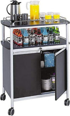 Safco - 50 Lb Capacity, 33-1/2" Wide x 21-3/4" Long x 43" High Mobile Cart - 2 Door, 1 Drawer, 1 Shelf, Steel, 4 Swivel Casters - Eagle Tool & Supply