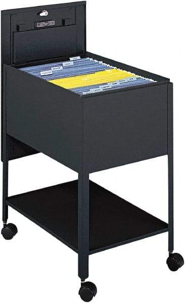 Safco - 16-1/2" Wide x 24-3/4" Long x 28-1/4" High Tote Cart - 1 Shelf, Steel - Eagle Tool & Supply