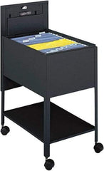 Safco - 16-1/2" Wide x 24-3/4" Long x 28-1/4" High Tote Cart - 1 Shelf, Steel - Eagle Tool & Supply