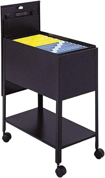 Safco - 16-1/2" Wide x 24-3/4" Long x 28-1/4" High Tote Cart - 1 Shelf, Steel - Eagle Tool & Supply