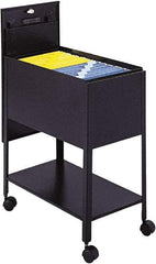 Safco - 16-1/2" Wide x 24-3/4" Long x 28-1/4" High Tote Cart - 1 Shelf, Steel - Eagle Tool & Supply
