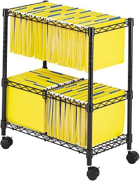 Safco - 33-1/4" Wide x 17" Long x 27" High Tote Cart - 1 Shelf, Steel - Eagle Tool & Supply