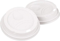 Dixie - Dome Drink-Thru Lids, 10-16 oz Perfectouch, 12-20 oz WiseSize Cup - White - Eagle Tool & Supply