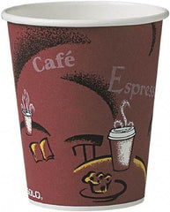 Solo - Bistro Design Hot Drink Cups, Paper, 10 oz, 300/Carton - Maroon - Eagle Tool & Supply