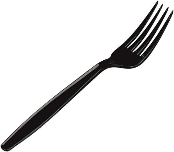 Dixie - Plastic Cutlery, Heavyweight Forks - Black - Eagle Tool & Supply