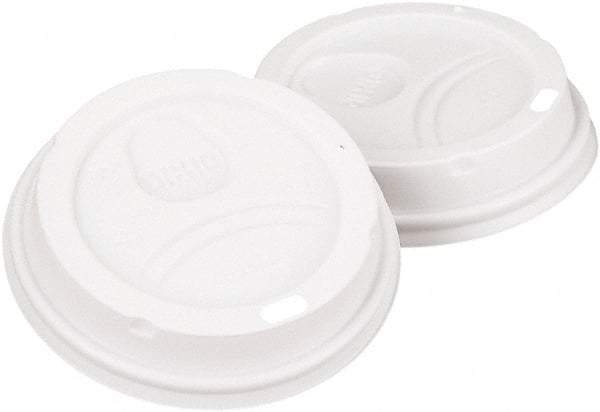 Dixie - Dome Lid Fits 10-16 oz Perfectouch Cups, 12-20 oz Hot Cups, WiseSize, 500/CT - White - Eagle Tool & Supply