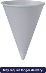 Solo - Bare Treated Paper Cone Water Cups, 6 oz, 200/Sleeve, 25 Sleeves/Carton - White - Eagle Tool & Supply