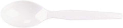 Dixie - Plastic Cutlery, Heavy Mediumweight Teaspoons, 100/B oz - White - Eagle Tool & Supply