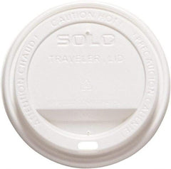 Solo - Traveler Drink-Thru Lid, 1000/Carton - White - Eagle Tool & Supply