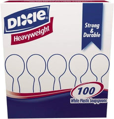 Dixie - Plastic Cutlery, Heavyweight Soup Spoons, 100/B oz - White - Eagle Tool & Supply