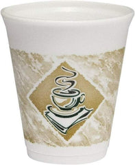 DART - Caf\xE9 G Foam Hot/Cold Cups, 8 oz - Brown, Green, White - Eagle Tool & Supply