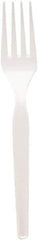 Dixie - Plastic Cutlery, Heavy Mediumweight Forks, 1000/Carton - White - Eagle Tool & Supply