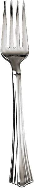 WNA - Heavyweight Plastic Forks, Reflections Design, Silver, 600/Carton - Silver - Eagle Tool & Supply