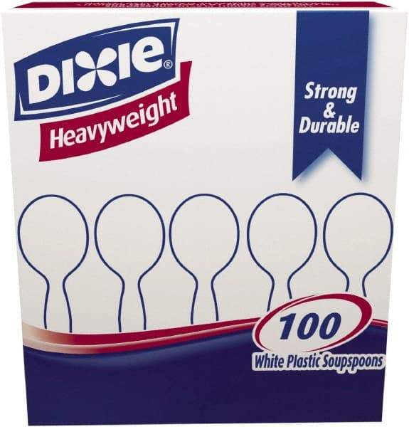 Dixie - Plastic Cutlery, Heavyweight Soup Spoons, 1000 per Carton - White - Eagle Tool & Supply