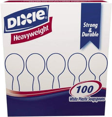 Dixie - Plastic Cutlery, Heavyweight Soup Spoons, 1000 per Carton - White - Eagle Tool & Supply