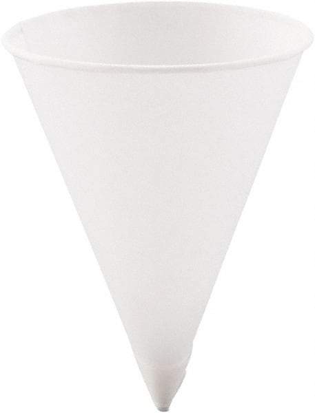 Solo - Cone Water Cups, Paper, 4.25 oz, Rolled Rim, 5000/Carton - White - Eagle Tool & Supply