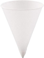 Solo - Cone Water Cups, Paper, 4.25 oz, Rolled Rim, 5000/Carton - White - Eagle Tool & Supply