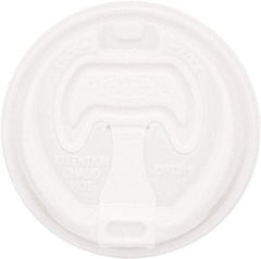 DART - Optima Reclosable Lid, 12-24 oz Foam Cups, 100/Bag, 10 Bags/Carton - White - Eagle Tool & Supply