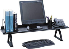 Safco - Black Desk Riser - Melamine, Melamine Laminate Partical Board - Eagle Tool & Supply