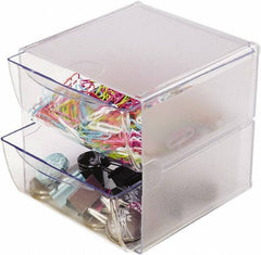 Deflect-o - Clear Desk Top Organizer - Plastic - Eagle Tool & Supply