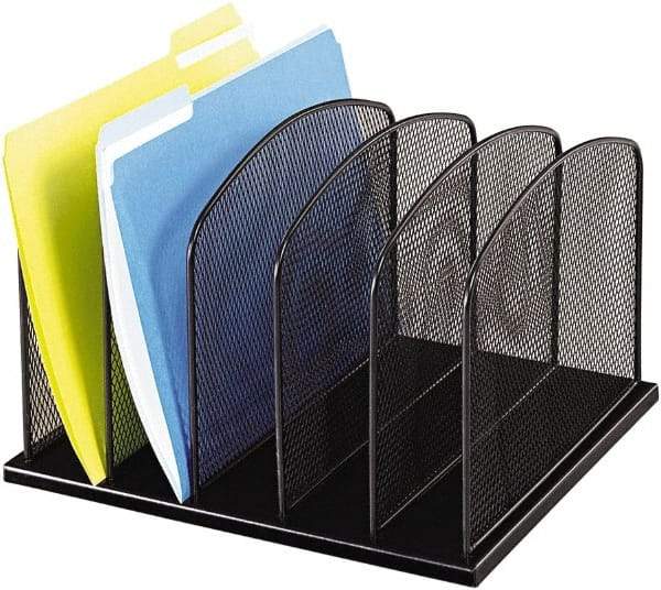 Safco - Black Document Organizer - Steel, Mesh - Eagle Tool & Supply