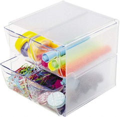 Deflect-o - Clear Desk Top Organizer - Plastic - Eagle Tool & Supply