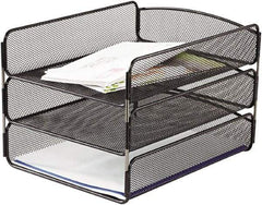 Safco - Black Document Organizer - Steel, Mesh - Eagle Tool & Supply