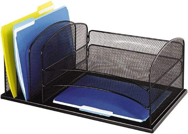 Safco - Black Combination File Sorter - Steel, Mesh - Eagle Tool & Supply