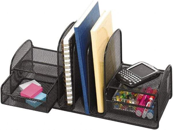 Safco - Black Document Organizer - Steel, Mesh - Eagle Tool & Supply