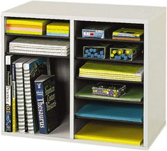 Safco - Gray Document Organizer - Fiberboard, Hardboard, Laminated Compressed Wood - Eagle Tool & Supply