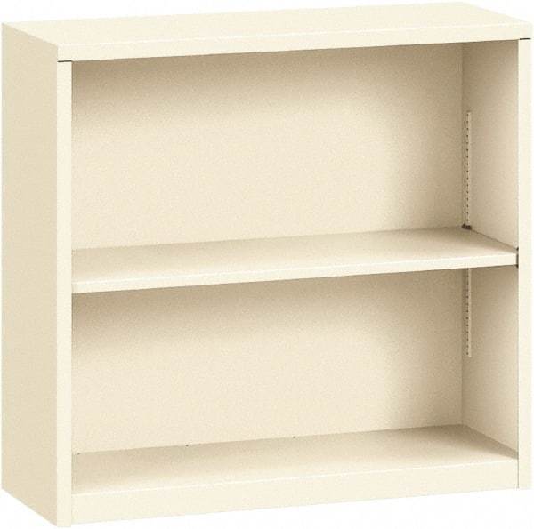 Hon - 2 Shelf, 29" High x 34-1/2" Wide Bookcase - 12" Deep, Steel, Putty - Eagle Tool & Supply