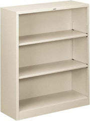 Hon - 3 Shelf, 41" High x 34-1/2" Wide Bookcase - 11-5/8" Deep, Steel, Light Gray - Eagle Tool & Supply