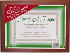 Nudell - Mahogany Document Holders-Certificate/Document - 11" High x 8-1/2" Wide - Eagle Tool & Supply