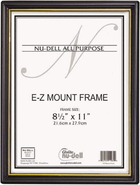 Nudell - 18 Piece Black/Gold Document Holders-Certificate/Document - 11" High x 8-1/2" Wide - Eagle Tool & Supply