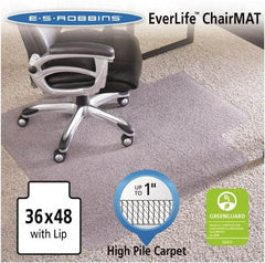 ES Robbins - 48" Long x 36" Wide, Chair Mat - Rectangular, Crystal Edge Style - Eagle Tool & Supply