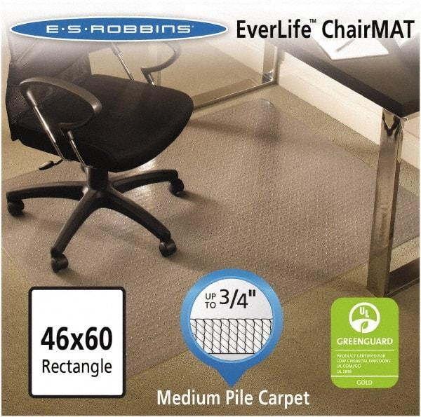 ES Robbins - 60" Long x 46" Wide, Chair Mat - Rectangular, Crystal Edge Style - Eagle Tool & Supply