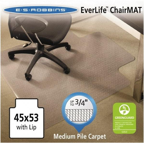 ES Robbins - 53" Long x 45" Wide, Chair Mat - Rectangular, Crystal Edge Style - Eagle Tool & Supply