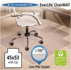 ES Robbins - 53" Long x 45" Wide, Chair Mat - Rectangular, Crystal Edge Style - Eagle Tool & Supply