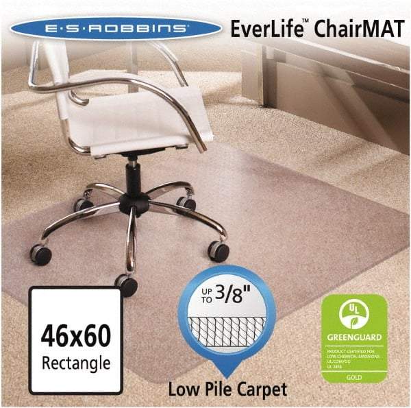 ES Robbins - 60" Long x 46" Wide, Chair Mat - Rectangular, Crystal Edge Style - Eagle Tool & Supply