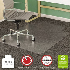 Deflect-o - 53" Long x 45" Wide, Chair Mat - Rectangular, Beveled Edge Style - Eagle Tool & Supply