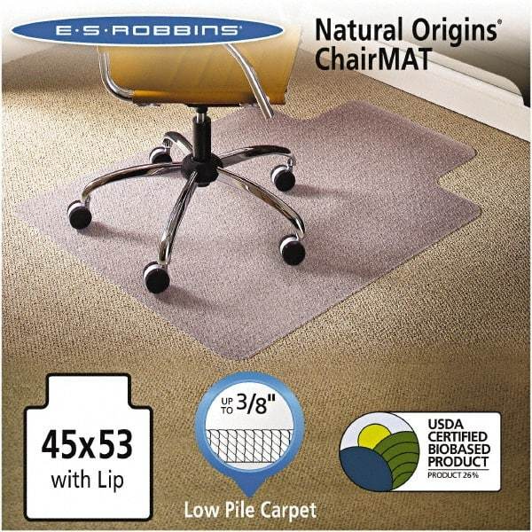 ES Robbins - 53" Long x 45" Wide, Chair Mat - Rectangular, Straight Edge Style - Eagle Tool & Supply