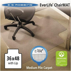 ES Robbins - 48" Long x 36" Wide, Chair Mat - Rectangular, Crystal Edge Style - Eagle Tool & Supply